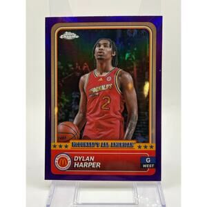 2024 Topps Chrome Mcdonalds All American Dylan Harper Purple Refractor 20/150 SP